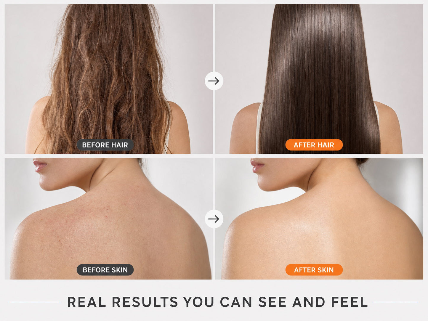 Before and after: hair and skin on filtered versus unfiltered shower water